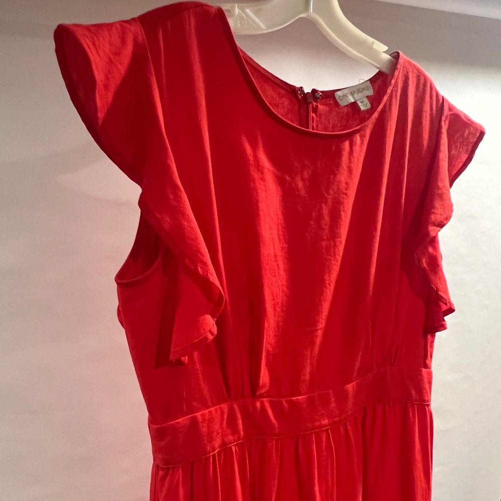 Cynthia Rowley Flutter Sleeve Tiered Maxi Dress